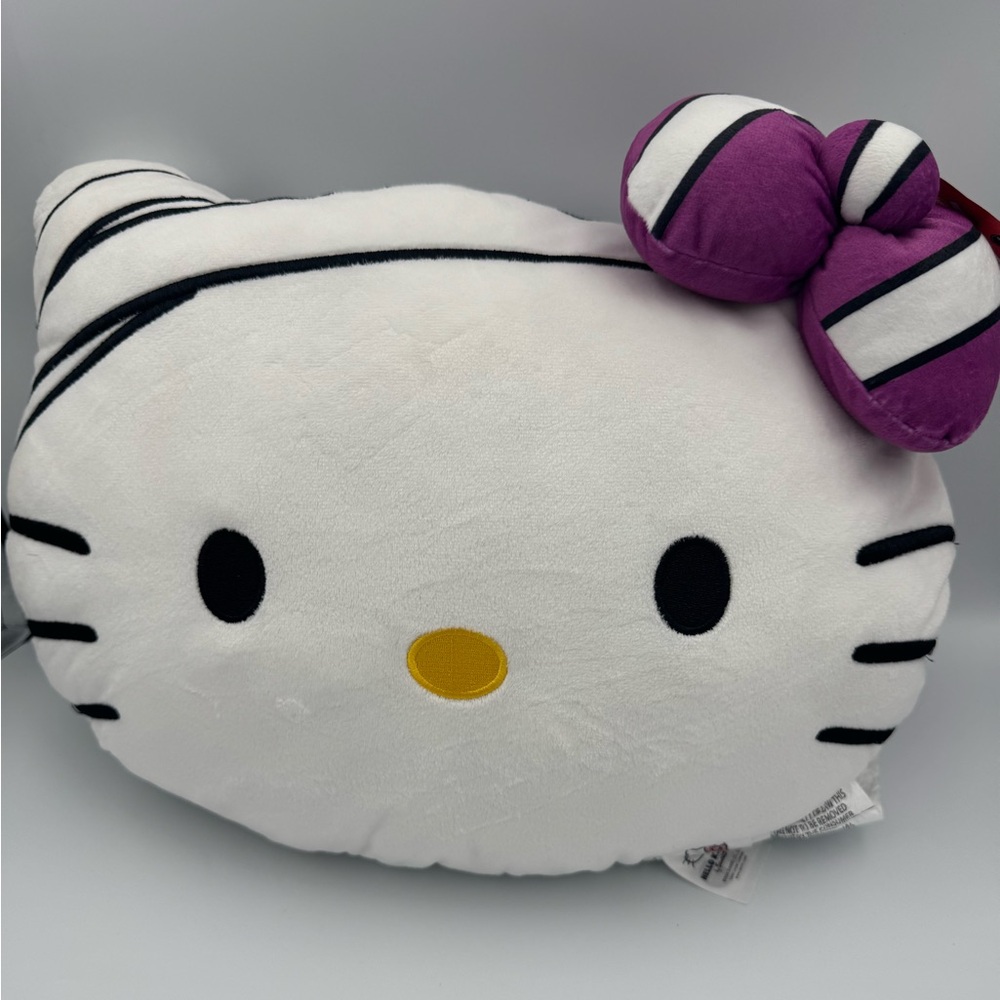 Sanrio Hello Kitty Mummy Halloween Plush Pillow Purple Bow NWT 17"